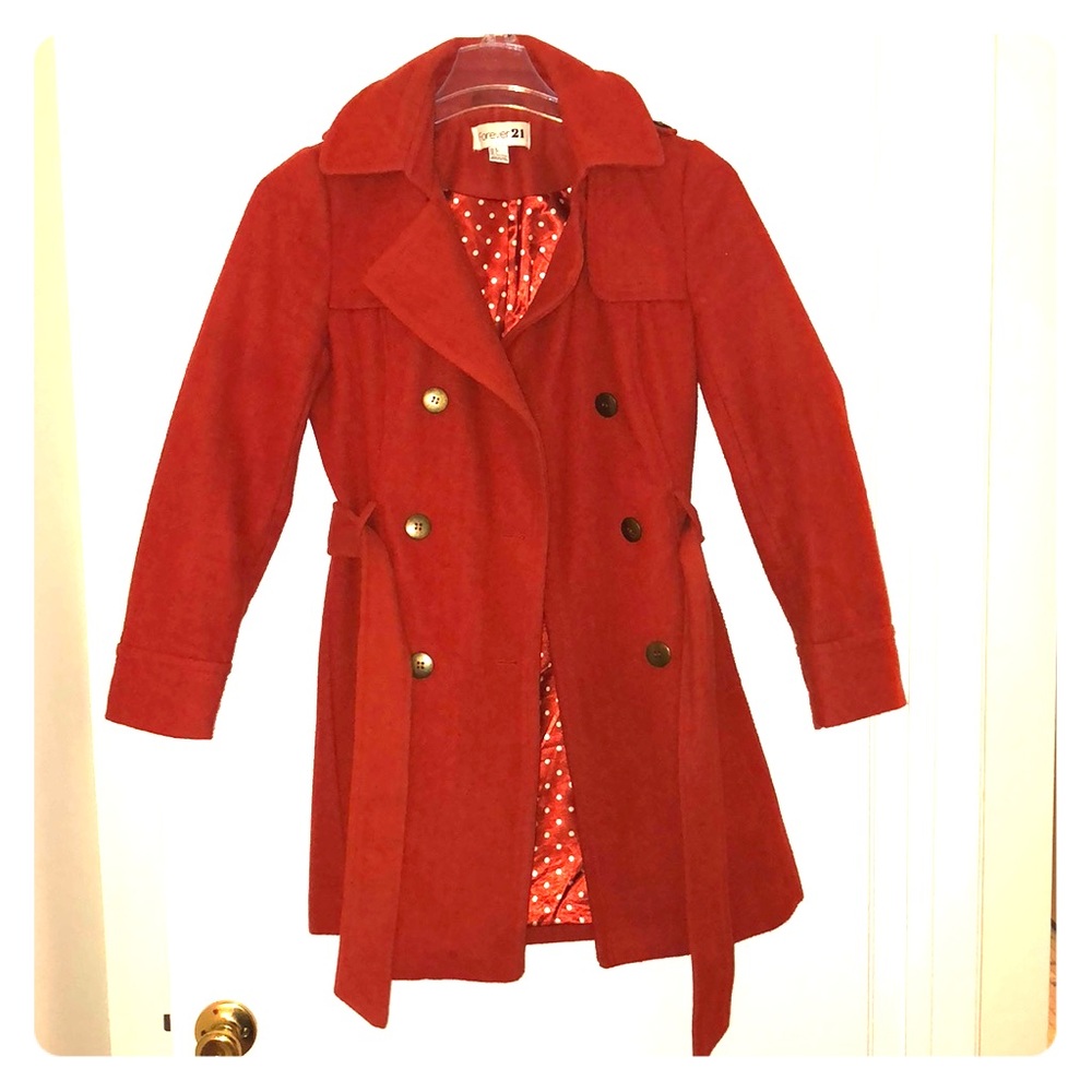 Forever 21 coat - orange - size 8